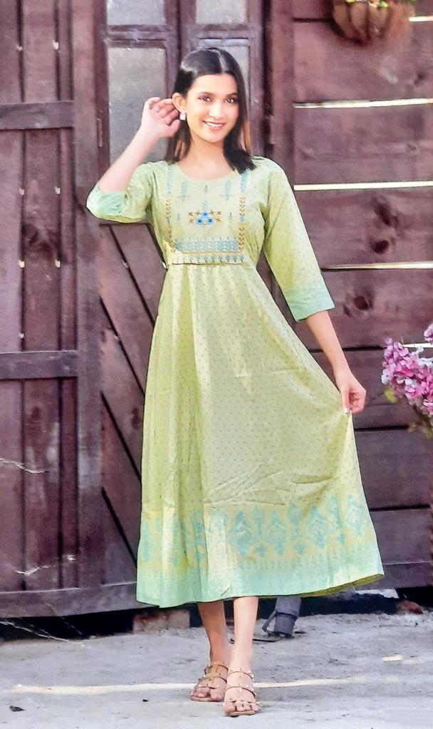 A line Pure Cotton Indigo Kurta with Beautifully Combined Ajrakh – Sujatra  | Latest dress patterns, Kurti neck designs, One piece dress